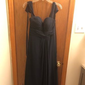 Dark blue bridesmaids dress
